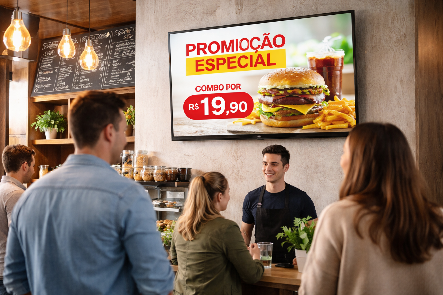 Exemplo em cafeteria